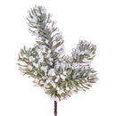 Set 12 Rami di Abete con Neve H25 cm 
