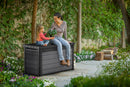Baule Cassapanca da Esterno 122,9x62,1x70,6 cm in Evotech Keter Cortina Box 100G Grigio