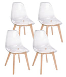 Set 4 Sedie 52x47x82h cm Easy Trasparente 