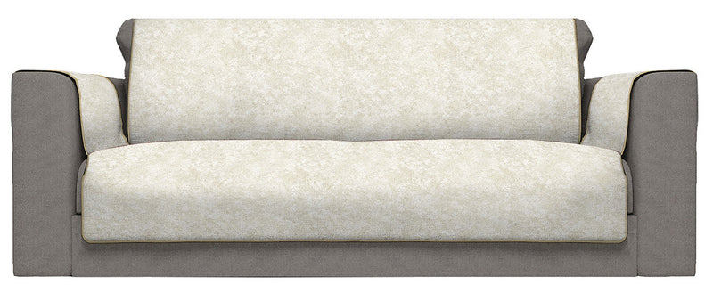 Copridivano con Copri Braccioli in Poliestere e Cotone Panna Varie Misure