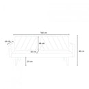 Divano Letto Clic Clac 182x64x80 cm in Tessuto Beige