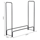Portalegna per Camino 122x35x122 cm in Ferro  Nero
