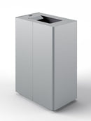 Pattumiera a 1 Scomparto da 45 L 44x28x63 cm con Contenitore Interno in Acciaio Verniciato Grigio 