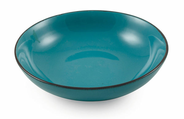 Set 6 Suppenteller Ø20,5x5 cm aus Steingut Villa d'Este Home Tivoli Baita Türkis glasiert sconto