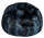 Maxy Pouf 80x80x70 cm in Pelliccia Sintetica Nuvola Blu