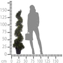 Pianta Artificiale Cipresso Spirale con Vaso H 154 cm