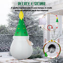 Gonfiabile Babbo Natale XXL 100x130x250 cm con 4 LED da Esterno in Poliestere 190T      