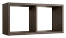 Mensola Rettangolare 2 Scomparti da Parete 70x30x23,7 cm in Fibra di Legno Morgana Maxi Rovere Scuro
