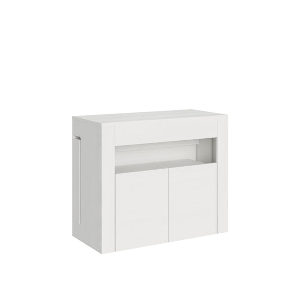 online Consolle Tavolo Allungabile 90-302x42x75 cm Evolve Bianco Frassino con Panca Inferiore