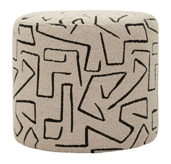 Puff Nairobi Ø44x40 cm in Pino e Spugna e Poliestere online