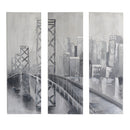 Quadro in Legno 3 Pezzi 40x120x3cm Ponte