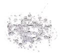 Set 12 Giro Candela con Perline Ø 6 cm in Plastica