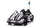Go-Kart Elettrico per Bambini 2 Posti 24V Bianco