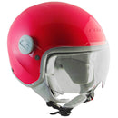 Casco Demi-Jet per Bambini Visiera Sagomata CGM Magic Smile 205S Rosa Fluo Varie Misure