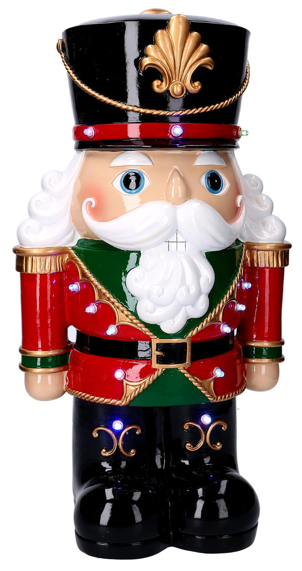 prezzo Nussknacker Soldat aus Harz 26,7x19,8xh47,2 cm mit LED Adami Red Dekoration