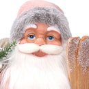 Babbo natale in tessuto rosa cm xh80