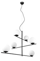 Lampada a Sospensione da Interno Attacco E14 in Metallo Nero Opaco