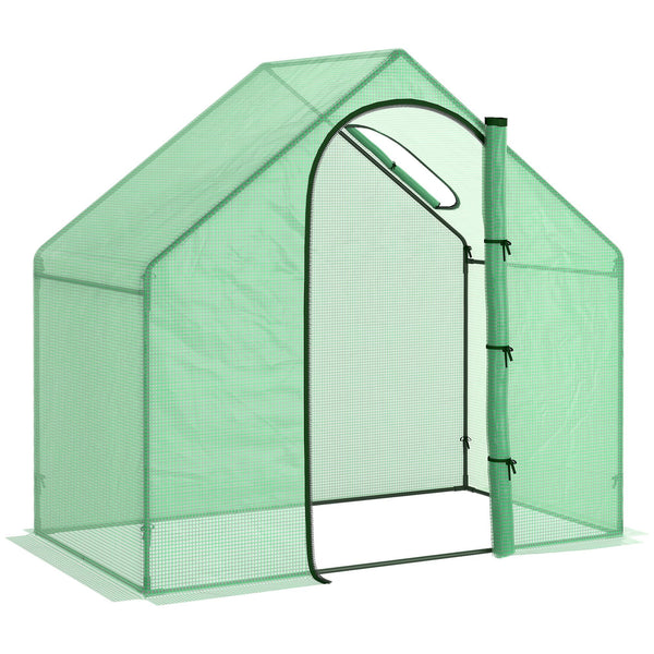 Serra da Giardino 180x100x168 cm con Porta a Cerniera e Presa d'Aria Verde acquista