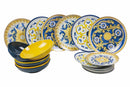 Servizio Piatti 18 Pezzi in Porcellana e Gres Multicolor Villa d'Este Home Tivoli Sicilia
