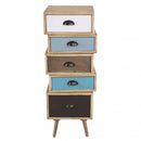 Cassettiera Colorado 40x36,5x99 h cm in Legno Multicolor
