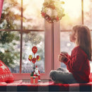 Babbo Natale con Palloncini Rosso e Oro Decorazione Addobbo Natalizio 82 cm
