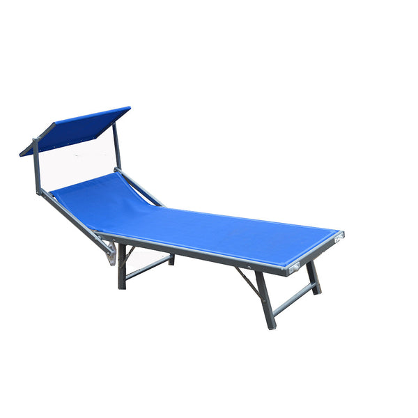 prezzo Sonnenliegenstoff in Texilene mit Sonnenschirm in Ibiza Blue