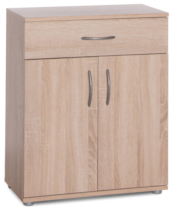 Schrank 2 Türen 1 Schublade in Fumer Penny Oak Spanplatte sconto