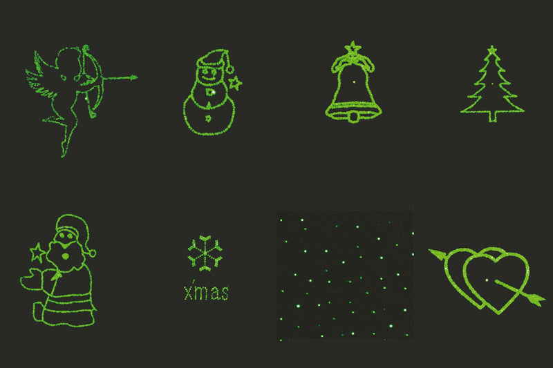 Proiettore Laser 2 Colori 7 Effetti Luci Natalizie da Interno e Esterno e Interno Soriani