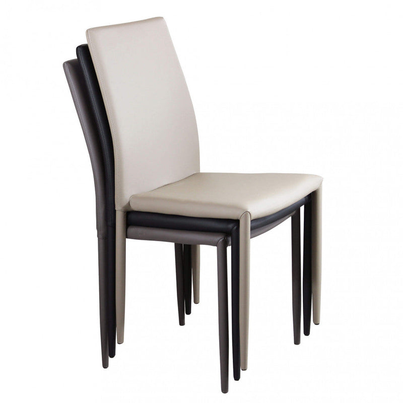 Sedia Cammie 41x50x91 h cm in Similpelle Nero