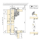 Binario per Porte Scorrevoli per Armadio 230 cm Spessore 16 mm con Kit di Accessori Emuca Grigio Metallizzato