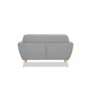 Divano 2 Posti Burton 147x79x86 h cm in Tessuto Grigio chiaro