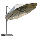 Ombrellone da Giardino 270x460x250 cm  Begsun Marrone