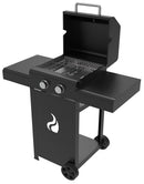 Barbecue a Gas 104,5x45,5x115 cm 2 Fuochi in Acciaio Pereda Nero