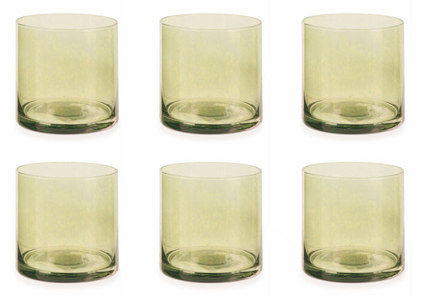 Set mit 6 Gläsern Ø8,5x9 cm aus Glas Villa d'Este Home Tivoli Cala Jondal Gelb sconto