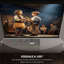 Telo Proiettore 120"" Regolabile con Montaggio a Soffitto e Parete Formato 4:3 244x8,6x183cm Bianco e Nero