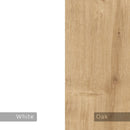 Mobile TV 2 Ante 2 Mensole 56,5x125,5x33 cm in MDF Klappe Rovere e Bianco