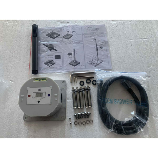 Sistema Fissaggio Rapido Docce Inox C-Box Attacco Acqua Calda-Fredda Sined    