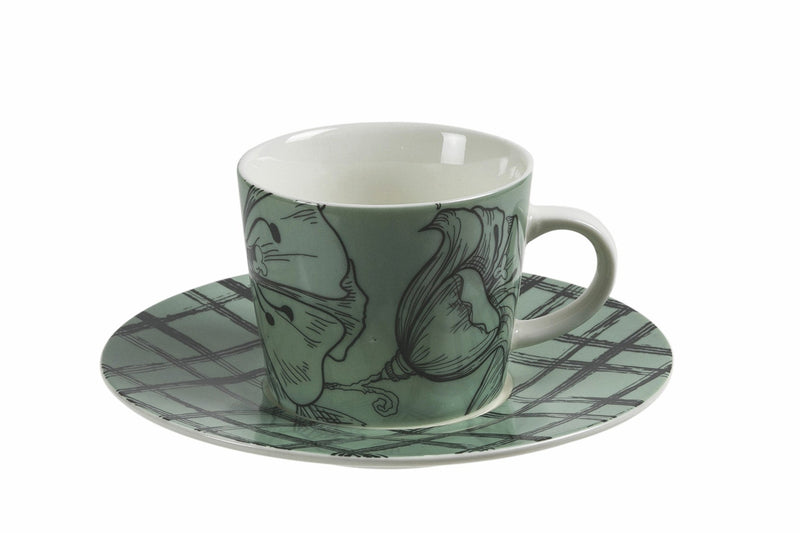 Set 6 Tazzine Caffè con Piattino 90 ml in Porcellana Villa d'Este Home Tivoli Etoile