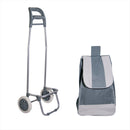 Carrello Trolley per la Spesa con Ruote in poliestere Grigio