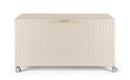 Baule Contenitore da Esterno 141,6x72x70h cm Apertura Facile e Ruote in Alluminio Ocean S Seta 
