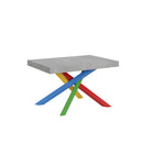 Tavolo Allungabile 140-244x90x77 cm Volantis Cemento Telaio 4B 
