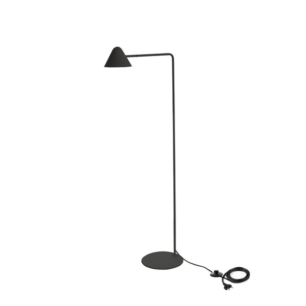 sconto Lampada da Terra a LED 25x45,5xH129,5 cm in Metallo e Marmo Antares Nero