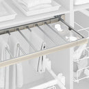 Porta Pantaloni Estraibile per Armadio 60 cm in Alluminio e Acciaio Emuca Anodizzato opaco