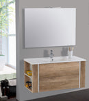Mobile da Bagno Sospeso 100cm Mazzoni Gold Noce Chiaro Frassinato