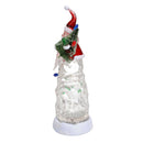 Pupazzo Babbo Natale a Forma di albero con luci cm Ø9,5xh29