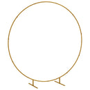 Arco da Giardino in Acciaio, Archetto Nuziale Rotondo per Palloncini e Piante Rampicanti per Cerimonie, Compleanni ed Eventi, 222x60x224 cm, Oro      
