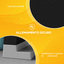 Stepper ad Altezza Regolabile con Gradini Rimovibili e Fondo Antiscivolo 97x36x15/20/25 cm in ABS Grigio