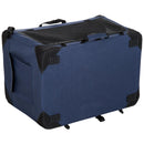 Trasportino per Cani e Gatti Pieghevole Blu nero 70x52x52 cm 