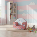 Poltroncina per Bambini 42x31x50 cm in Cotone Unicorno Rosa