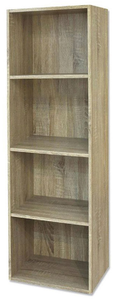 Bücherregal mit 4 Regalen 40x29x132 cm aus Eichenholz prezzo